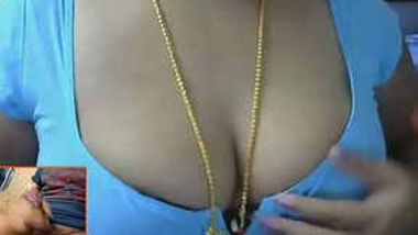Breasty large marangos Mona aunty on webcam